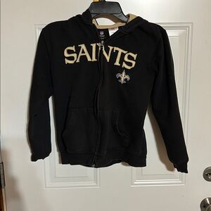 NFL Team Apparel Youth Black and Gold Hoodie New Orleans Saints